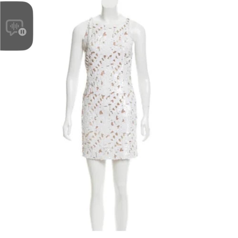 Michael Kors Collection Sparkling White Mini Dress